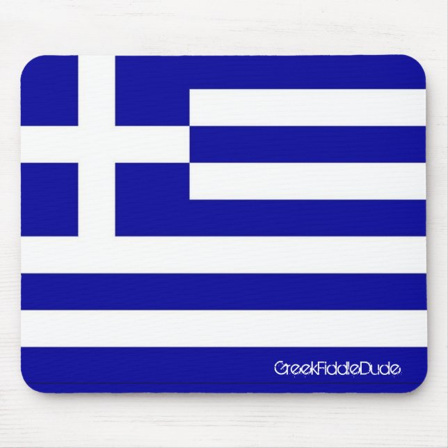 Griechische Flaggen-Mausunterlage Mousepad (Vorne)