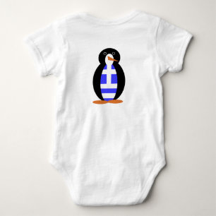 Griechische Flaggenpinguin Baby Strampler