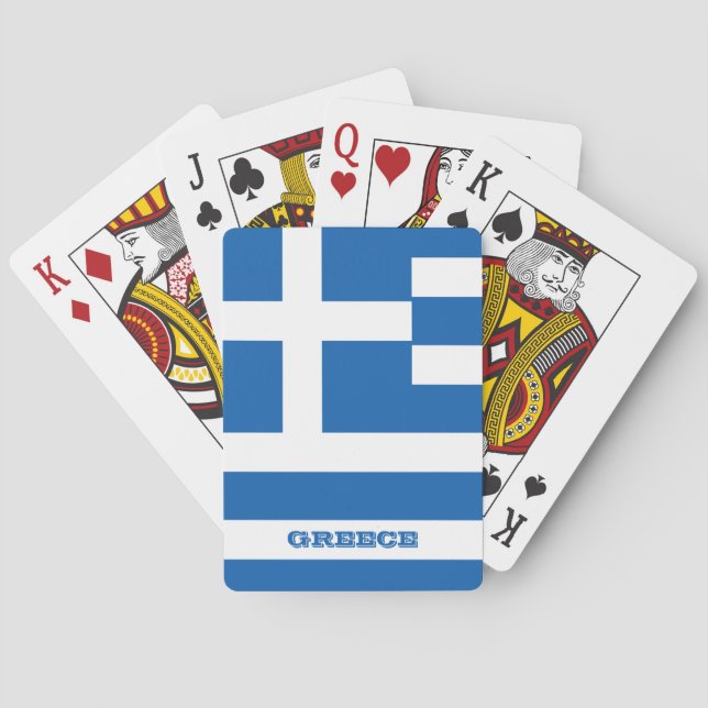 Griechische Flaggenspiele, Griechenland Spielkarte (Rückseite)