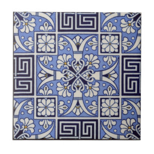 Griechische Fliese c1885 Vintage Mintons Design