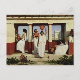 Griechische Frauen am Brunnen, 1841 Postkarte