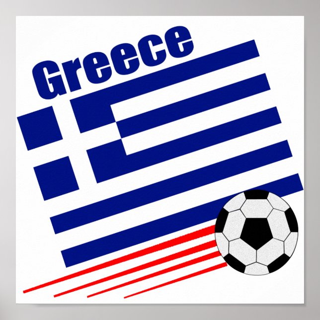 Griechische Fußballmannschaft Poster (Vorne)
