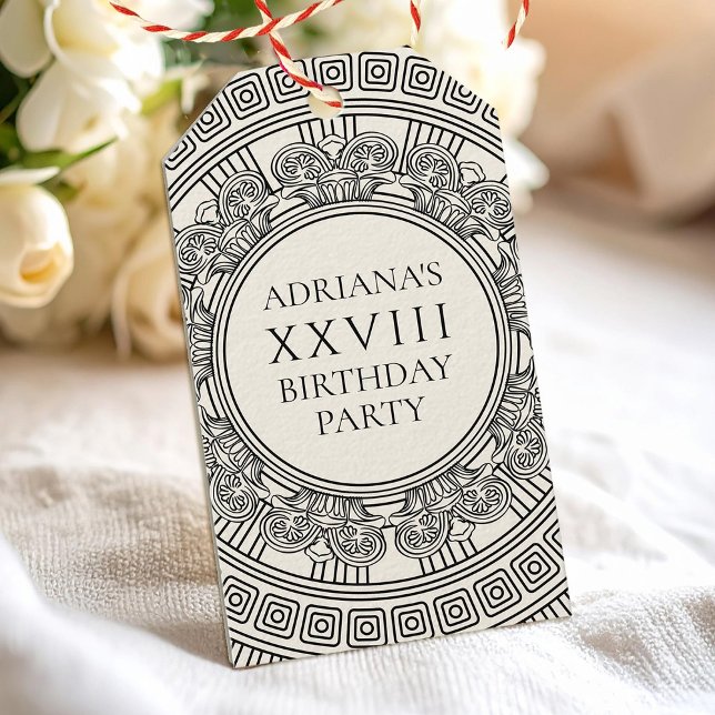 Griechische Geburtstagsparty Geschenkanhänger (Von Creator hochgeladen)