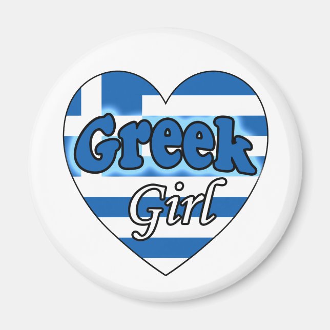 Griechische Girl Magneet Magnet (Vorne)
