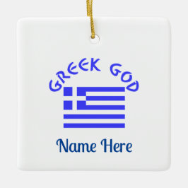 Griechische Gotteflagge Personalisiert Keramikornament