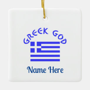 Griechische Gotteflagge Personalisiert Keramikornament