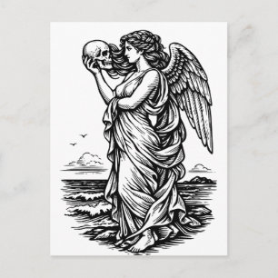 Griechische Göttin Aphrodite am Meer mit dem Toten Postkarte