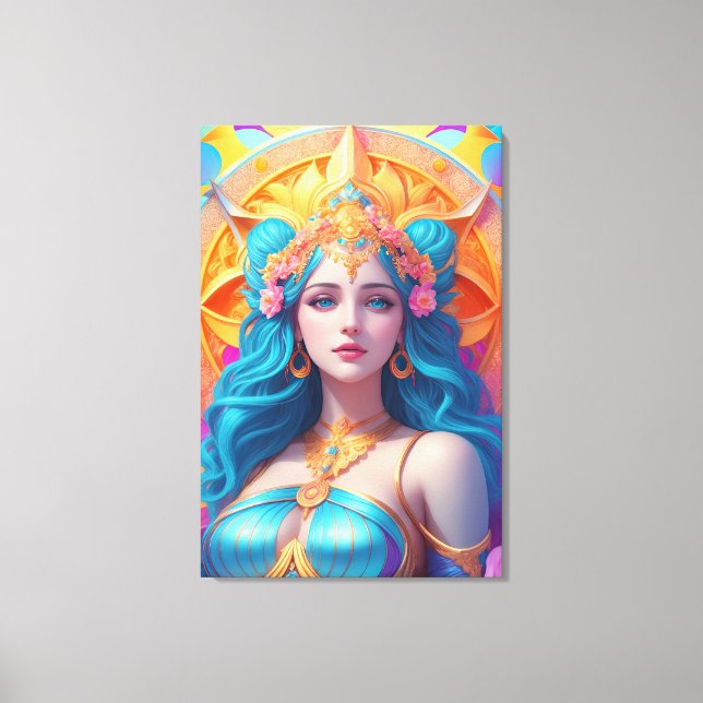 Griechische Göttin Aphrodite in ihrem Splendor Leinwanddruck (Vorderseite)