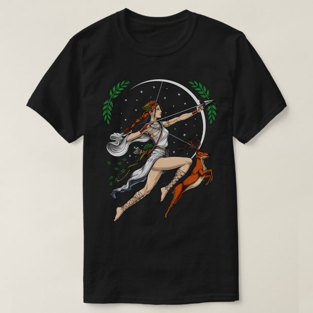 Griechische Göttin Artemis T-Shirt (Design vorne)