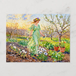 Griechische Göttin Chloris Frühlingsgarten Postkarte