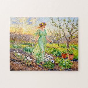 Griechische Göttin Chloris Frühlingsgarten Puzzle