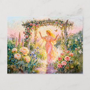 Griechische Göttin Eos Rose Sonnenaufgang Postkarte