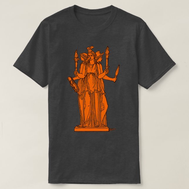 Griechische Göttin Hecate T-Shirt (Design vorne)