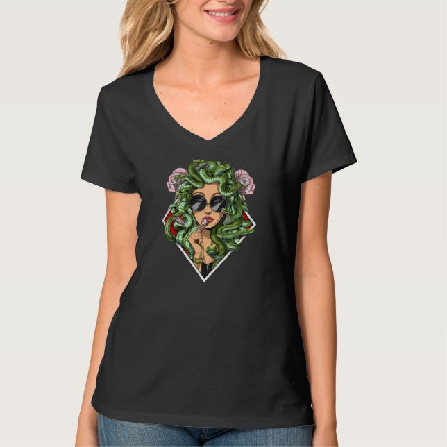 Griechische Göttin Medusa T-Shirt (Vorderseite)