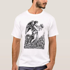 Griechische Göttin mit einem Totenkopf T-Shirt