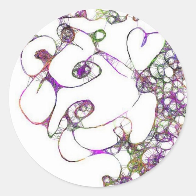 Griechische Göttin mit zwei Gesichtern Runder Aufkleber (Vorderseite)