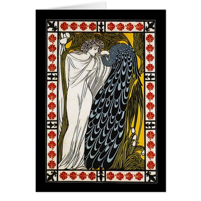 Griechische Göttin Peacock Danke Efharisto-Notizen (Vorne)