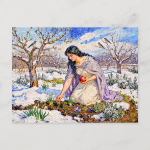 Griechische Göttin Persephone Früher Frühling Postkarte