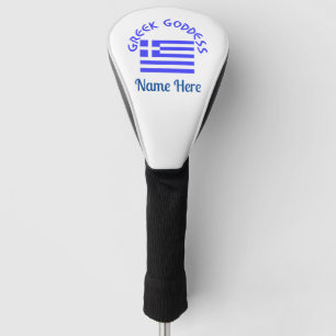 Griechische Göttin und Flagge Griechenlands Person Golf Headcover
