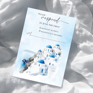 Griechische Hochzeitstipendienkarte RSVP Karte