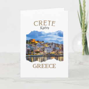Griechische Insel Kreta Griechenland mit der Stadt Karte