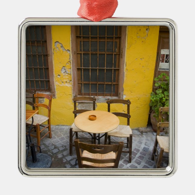 Griechische Insel Kreta und Altstadt von Chania 3 Silbernes Ornament (Vorne)