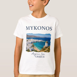 Griechische Insel Mykonos Urlaub Reise Küstenleben T-Shirt