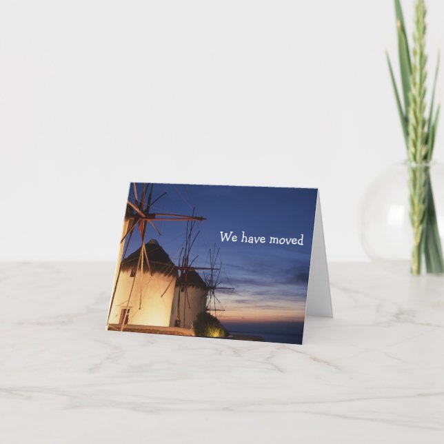 Griechische Insel - neue Adresskarte Ankündigung (Vorderseite)