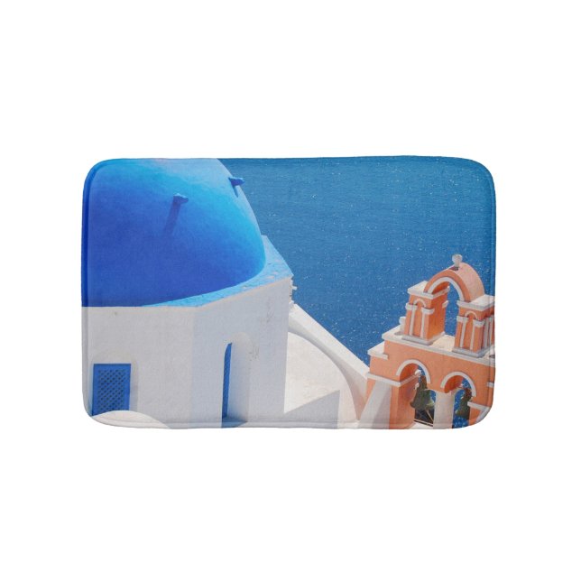 Griechische Insel Santorini Badematte (Vorderseite)