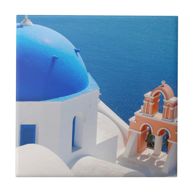Griechische Insel Santorini Fliese (Vorderseite)
