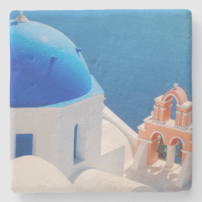 Griechische Insel Santorini Steinuntersetzer (Vorderseite)
