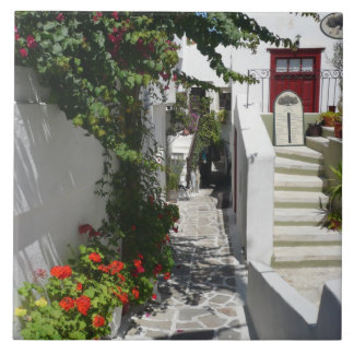 Griechische Insel-Straße Fliese