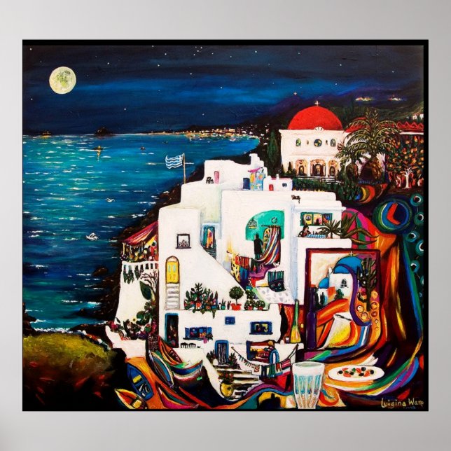 Griechische Insel Traumposter Poster (Vorne)