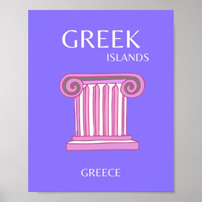 Griechische Inseln, Griechenland, Reisekunst, Prep Poster (Vorne)