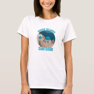 Griechische Inseln Santorini T-Shirt