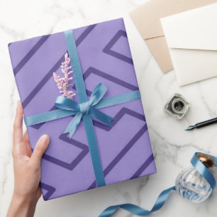 Griechische Inspiration Geometrische Linien Lila M Geschenkpapier