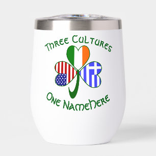Griechische Irische Amerikanische Flaggen Shamrock