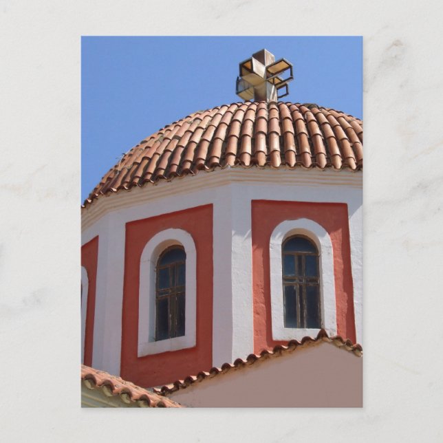 Griechische Kirche Postkarte (Vorderseite)