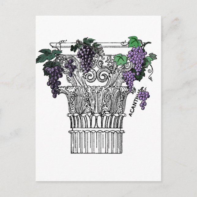 Griechische Kolonne Postkarte (Vorderseite)