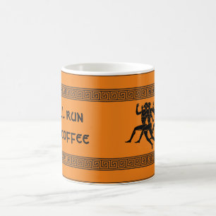 Griechische Kunst - wird für Tasse des Kaffees kan
