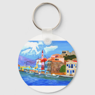 griechische Küste Schlüsselanhänger