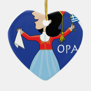 Griechische Lady Dancing Keramik Ornament