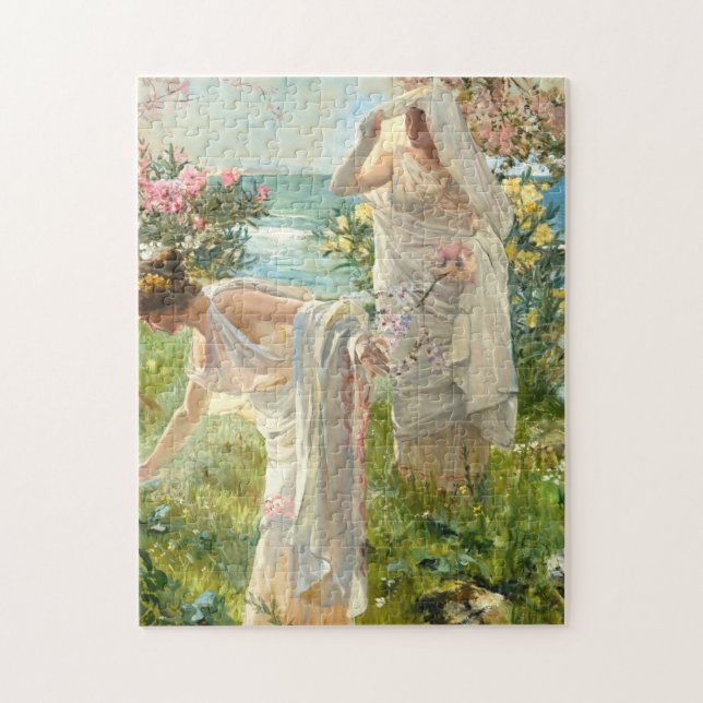 Griechische Mädchen an der Küste Joaquin Sorolla Y Puzzle (Vertikal)