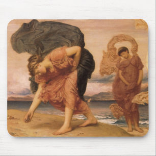 Griechische Mädchen beim Aufsammeln von Kieselstei Mousepad