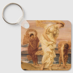 Griechische Mädchen beim Steineauflesen von Lord L Schlüsselanhänger