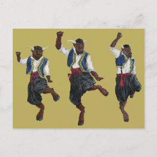 Griechische Minotaurs Dance Celebration Fantasy Po Postkarte