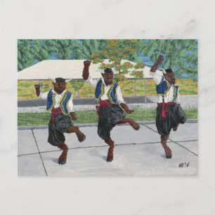 Griechische Minotaurs tanzen Fantasie Kunst Postka Postkarte