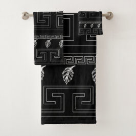 Griechische Motif Line Art Badhandtuch Set