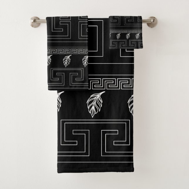 Griechische Motif Line Art Badhandtuch Set (Insitu)