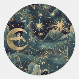 Griechische Mythologie Astrologischer Umschlag Auf Runder Aufkleber